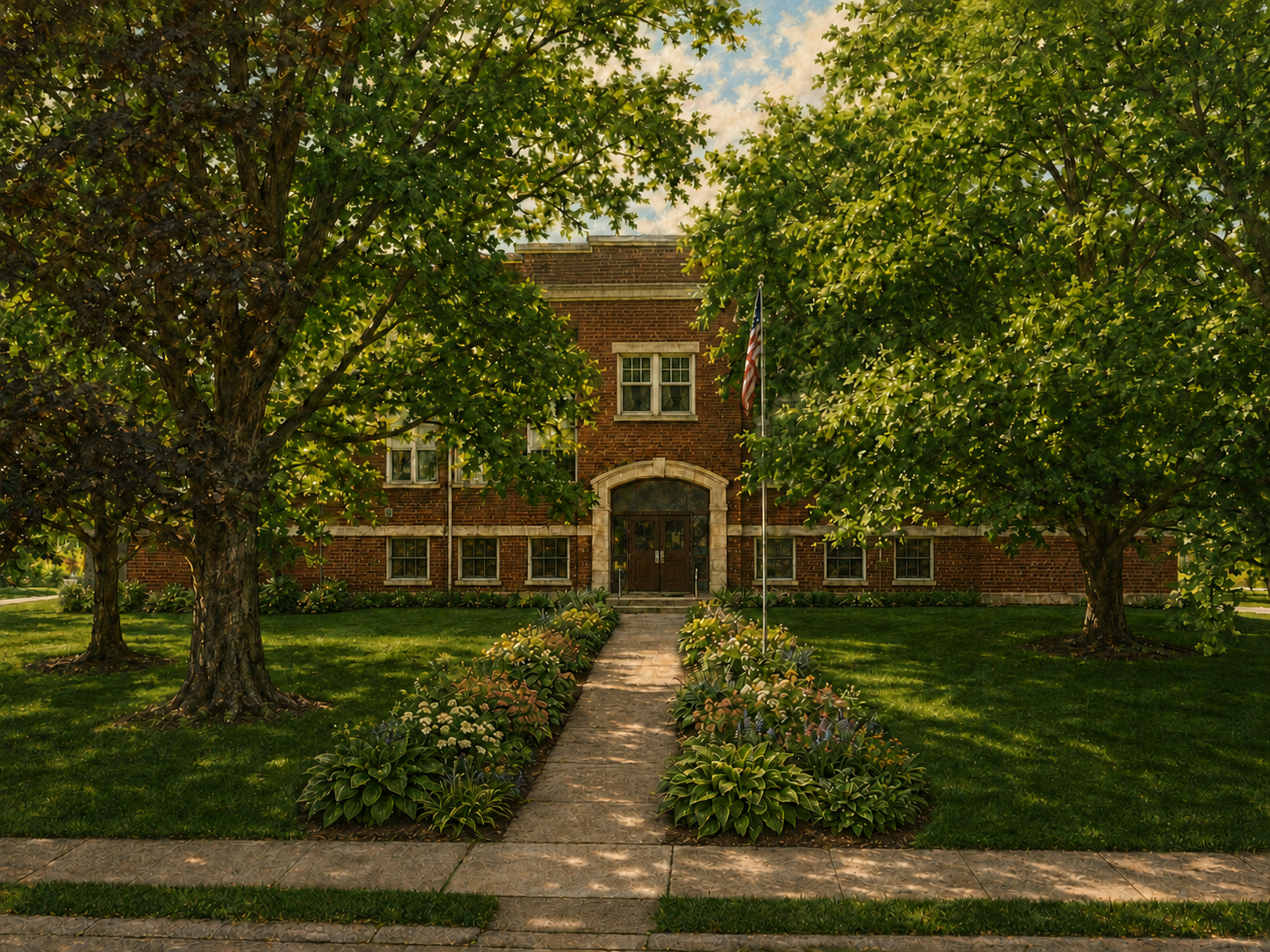 Illustrated exterior view of Continuing Recovery Center in Irving, Illinois